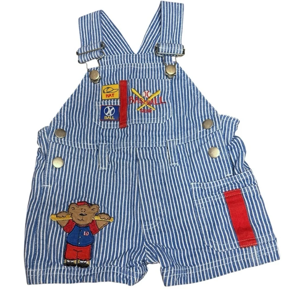Vintage Buster Brown Baseball Shortalls – 12 Months - Picture 1 of 9